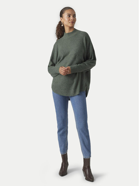 Vero Moda Vero Moda Pulover Plaza 10290784 Zelena Loose Fit