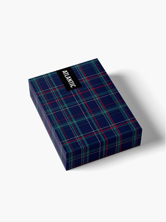 Atlantic Atlantic Bokserki Luźne Giftbox Granatowy