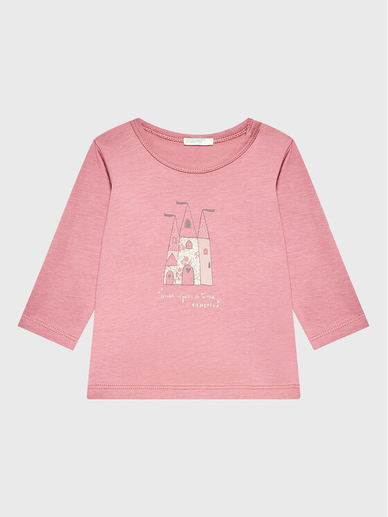 United Colors Of Benetton United Colors Of Benetton Μπλουζάκι 3ATNA101A Ροζ Regular Fit