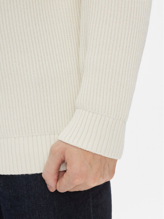Calvin Klein Jeans Calvin Klein Jeans Rollkragenpullover Blown Up J30J324507 Écru Regular Fit