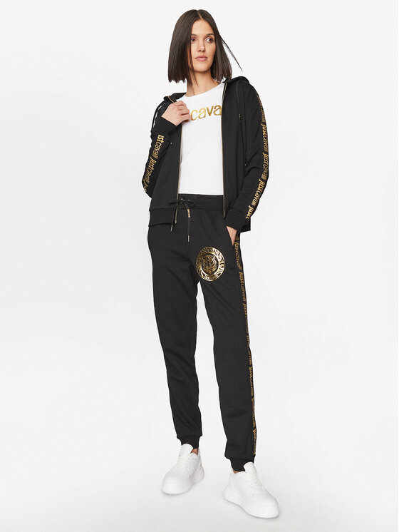 Just Cavalli Just Cavalli Donji dio trenerke 75PAAT01 Crna Regular Fit