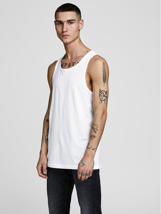 Jack&Jones Jack&Jones Komplekti kuulub 2 tank topi Basic 12133910 Valge Regular Fit