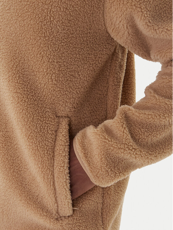 adidas adidas Fleecová mikina Trefoil Essentials Teddy JW3530 Béžová Loose Fit