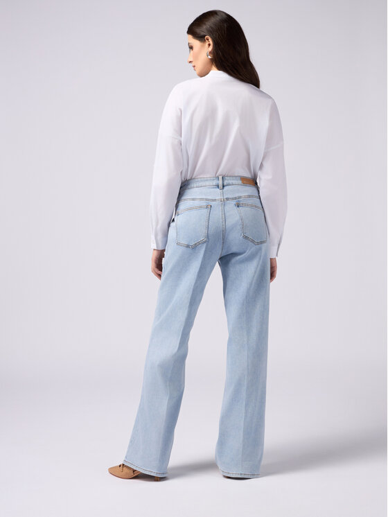 Oltre Oltre Jeans P542R008382N004 Turchese Baggy Fit