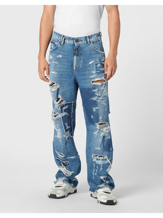 PHILIPP PLEIN PHILIPP PLEIN Jeansy 21647 Niebieski Loose Fit