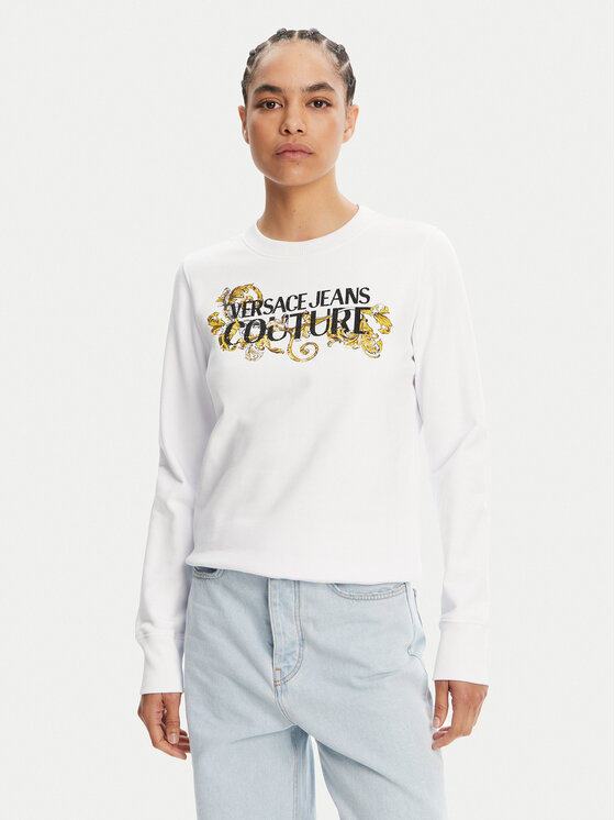 Versace Jeans Couture Versace Jeans Couture Pulóver 78HAIC06 Fehér Regular Fit