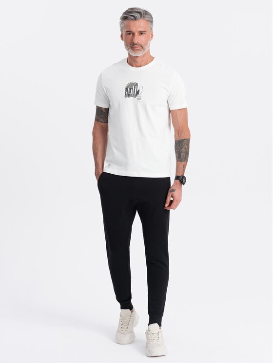 Ombre Ombre Joggers kalhoty OM-PABS-0173 Černá Regular Fit