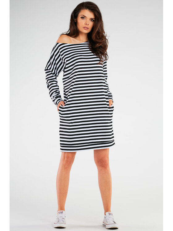 Infinite You Infinite You Sukienka dzianinowa M257 Czarny Basic Fit