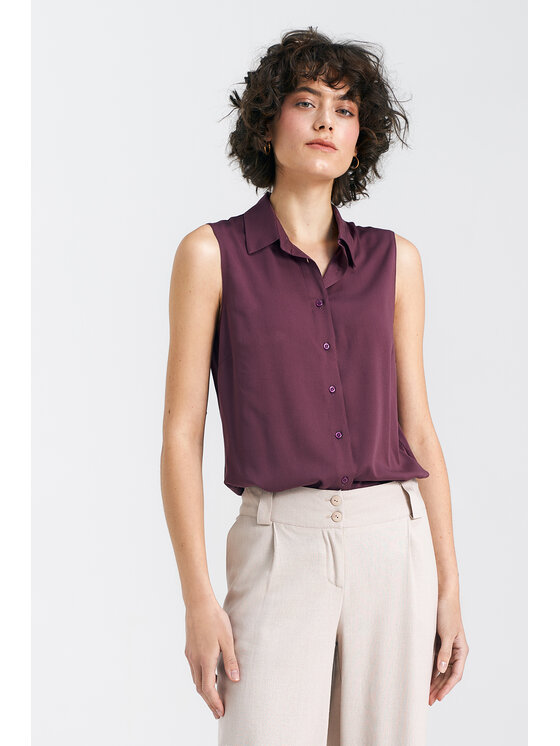 NIFE NIFE Halenka B158 Fialová Regular Fit