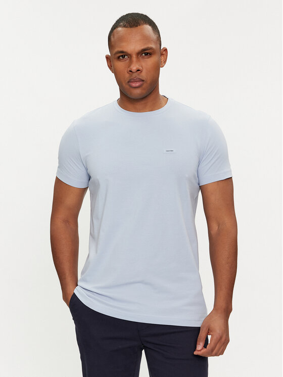 Calvin Klein Calvin Klein T-Shirt K10K112724 Světle modrá Slim Fit