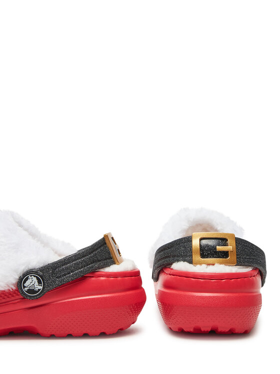 Crocs Crocs Klapki Classic Lined Santa Clog K 210931 Czerwony