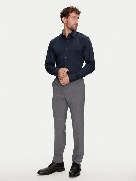 BOSS Boss Košulja H-Hank-Kent-C3-214 50512652 Tamnoplava Slim Fit