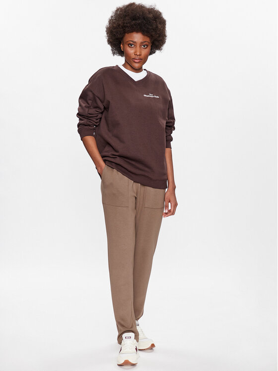 Felpa TSWSF283 Marrone Oversize