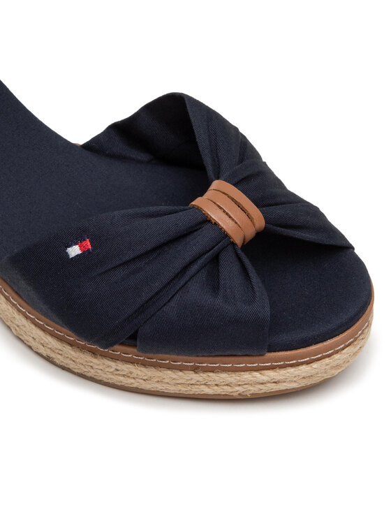 Tommy Hilfiger Tommy Hilfiger Espadrilky Iconic Elba Sandal FW0FW00906 Tmavomodrá