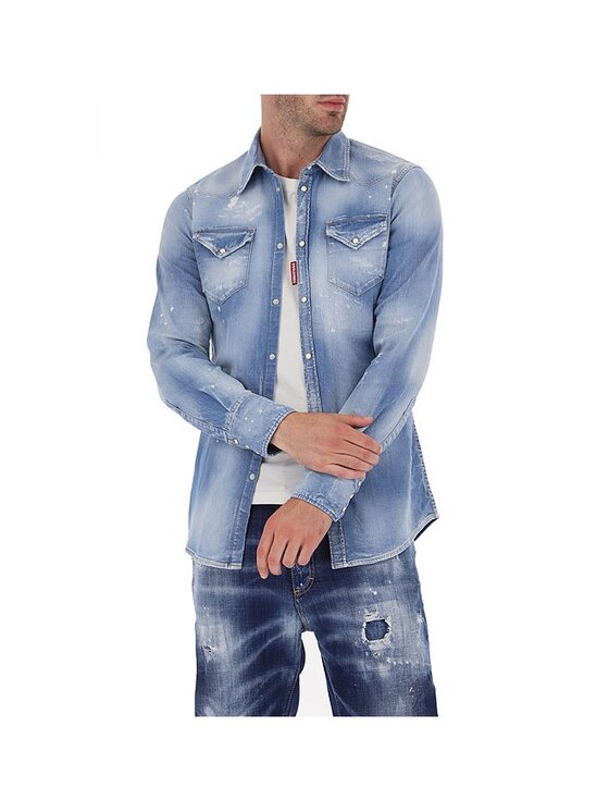 Dsquared2 Dsquared2 Košile S74DM0452 S30341 470 Modrá Slim Fit