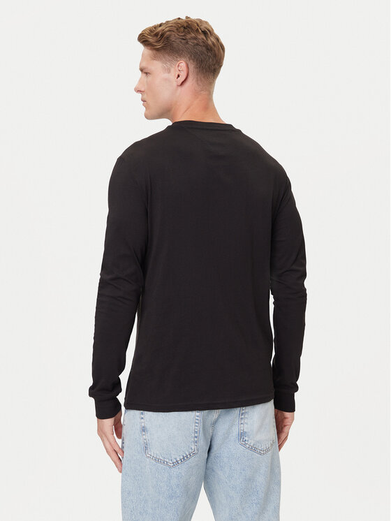 Tommy Jeans Tommy Jeans Longsleeve Chest Linear DM0DM21594 Czarny Regular Fit