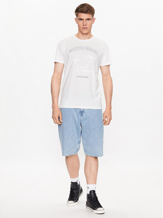 Jack&Jones Jack&Jones Tricou Summer 12222921 Alb Regular Fit