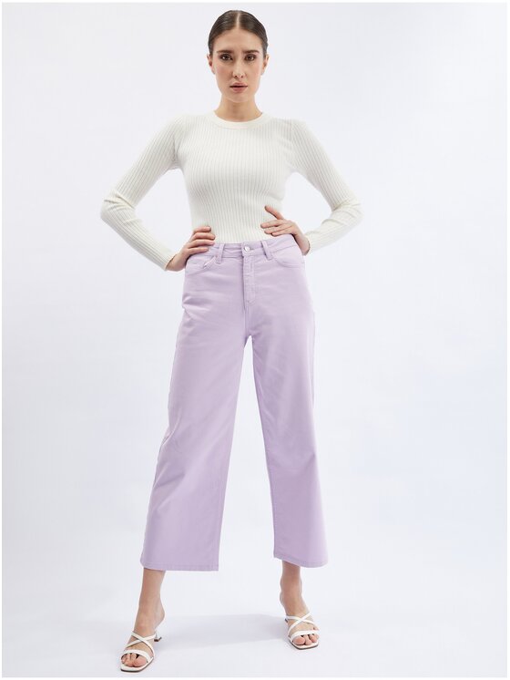 Orsay Orsay Jeansy 313082432000__38 Fioletowy Loose Leg