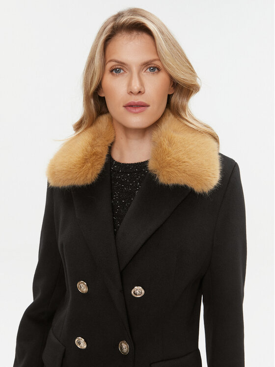 Maryley Maryley Płaszcz przejściowy 23IB115/01NE Czarny Regular Fit