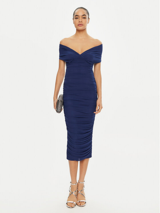 BARDOT BARDOT Sukienka koktajlowa 59756DB Niebieski Slim Fit