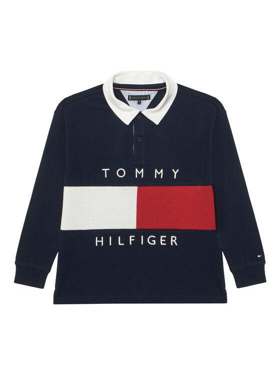 Tommy Hilfiger Tricou polo KB0KB10354 Bleumarin Regular Fit