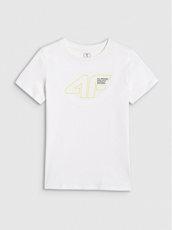 4F 4F Tričko BASIC+ Biela Regular Fit