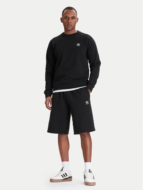 adidas adidas Mikina Trefoil Essentials IY4932 Černá Regular Fit