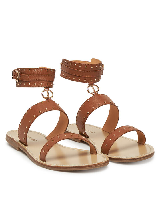 TWINSET TWINSET Sandały 251GCJ04C Brązowy