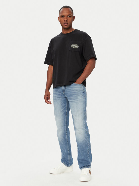 Guess Guess Tričko M6YI16 K3947 Čierna Regular Fit