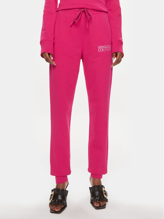 Versace Jeans Couture Teplákové nohavice 76HAAT01 Ružová Regular Fit