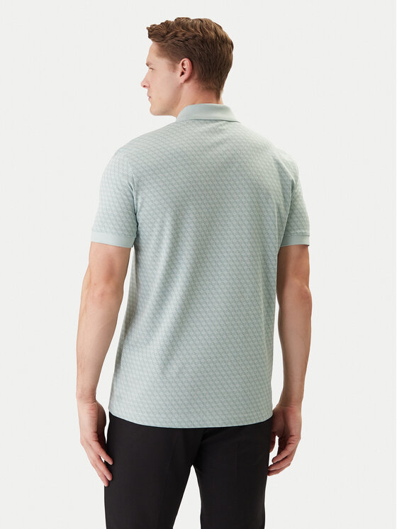 BOSS BOSS Поло PL_GOC Chip Pattern 50554591 Бірюзовий Regular Fit