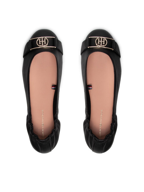 Tommy Hilfiger Ballerinas Th Essential Leather Ballerina FW0FW06096 Schwarz | Modivo.at