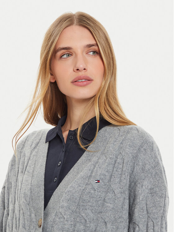 Tommy Hilfiger Tommy Hilfiger Ζακέτα WW0WW43089 Γκρι Regular Fit