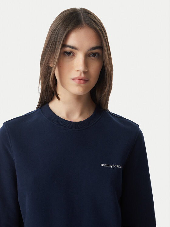 Tommy Jeans Tommy Jeans Felpa Ess Logo DW0DW22829 Blu scuro Regular Fit