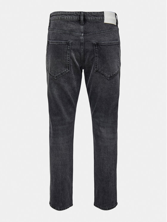 Only & Sons Only & Sons Džinsai Yoke 22027850 Juoda Tapered Fit