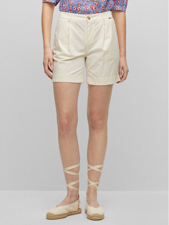 Pantaloncini di tessuto 50447263 Beige Relaxed Fit...