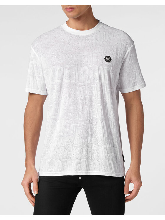 PHILIPP PLEIN PHILIPP PLEIN T-Shirt 9837 Biały Regular Fit