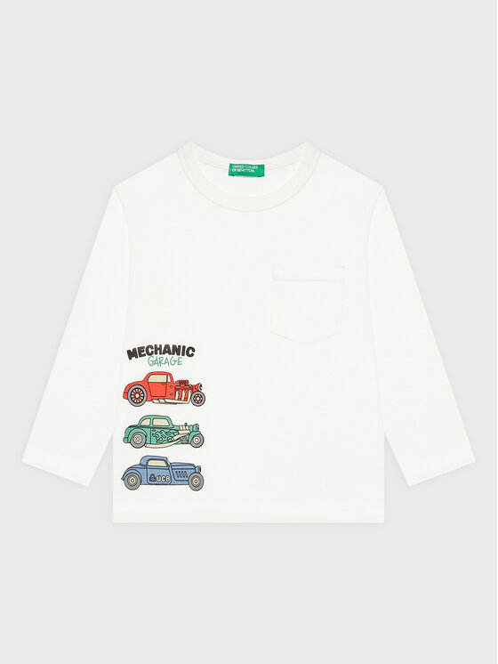 United Colors Of Benetton Bluză 3VR5G104V Alb Regular Fit