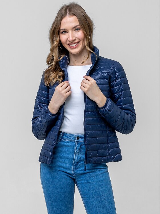 Perso Perso Bunda pro přechodné období BLE260049F Tmavomodrá Regular Fit