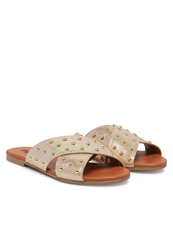 Pieces Pieces Pantoletten 17156837 Goldfarben
