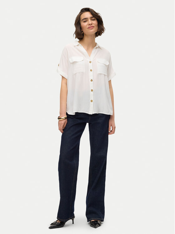 Vero Moda Vero Moda Camicia Bumpy 10310139 Bianco Regular Fit