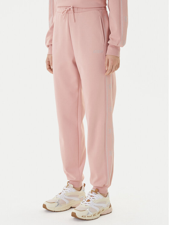 Guess Pantaloni trening V5BB23 KCX22 Roz Regular Fit