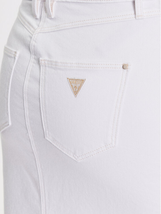 Guess Guess Джинсова спідниця Marinella W3YD0E D54G2 Білий Regular Fit