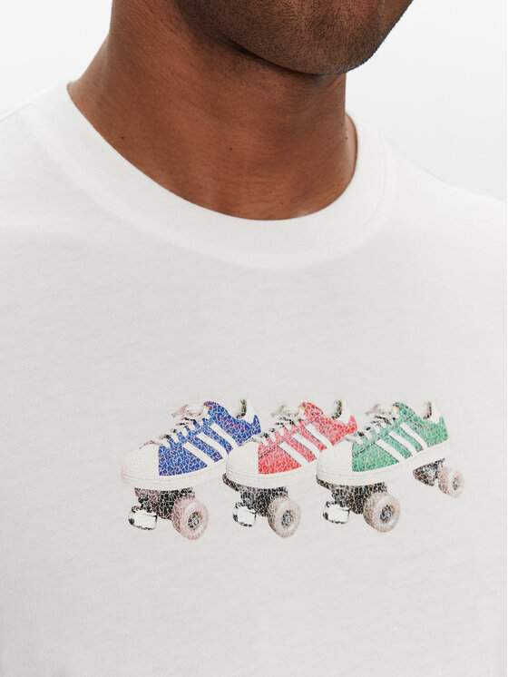 adidas adidas T-Shirt Roller JD0706 Biały Regular Fit
