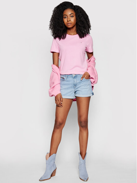 Tommy Jeans T Shirt Tjw Soft Jersey Tee DW0DW06901 Rosa Regular Fit Modivo