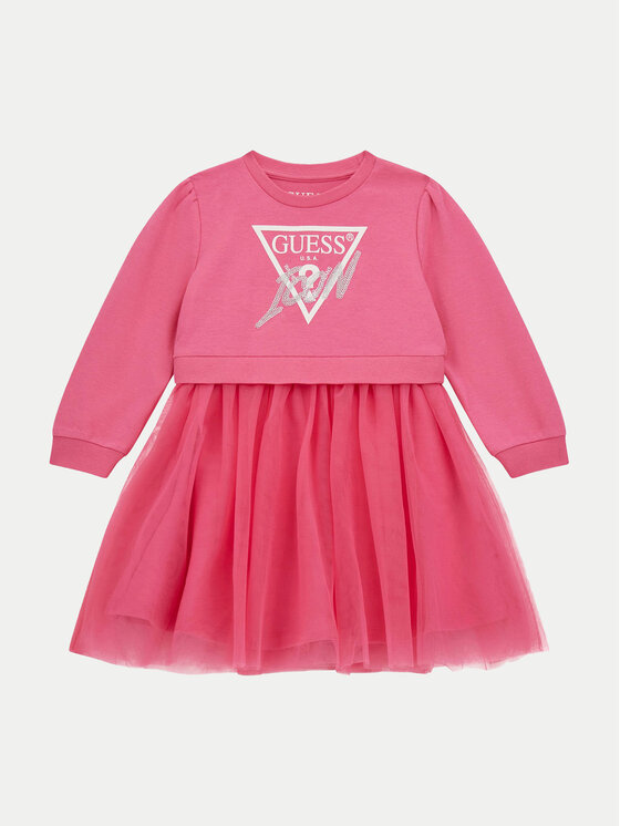 Guess Každodenné šaty K4YK09 KB8R0 Ružová Regular Fit