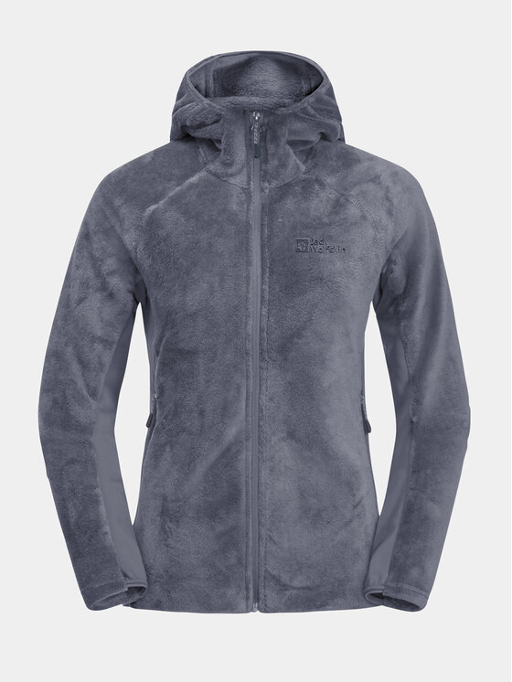 Jack Wolfskin Jack Wolfskin Flis Rotwand Hooded Fz 1710742 Tamnoplava Regular Fit
