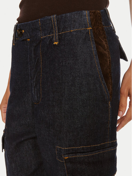 PINKO Pinko Džínsy Sonata 103856 A20N Tmavomodrá Wide Leg