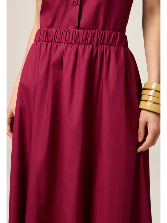 Oltre Oltre Gonna midi 1004J000298N019 Bordeaux A-Line Fit