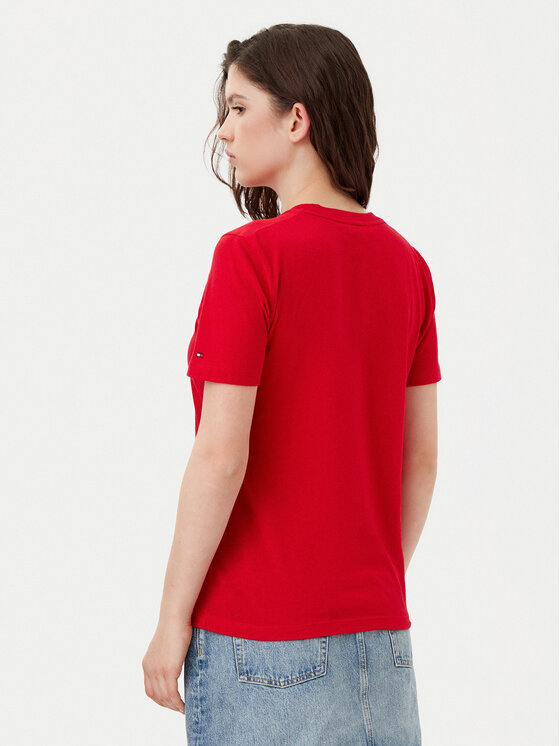 Tommy Hilfiger Tommy Hilfiger Póló WW0WW40276 Piros Regular Fit